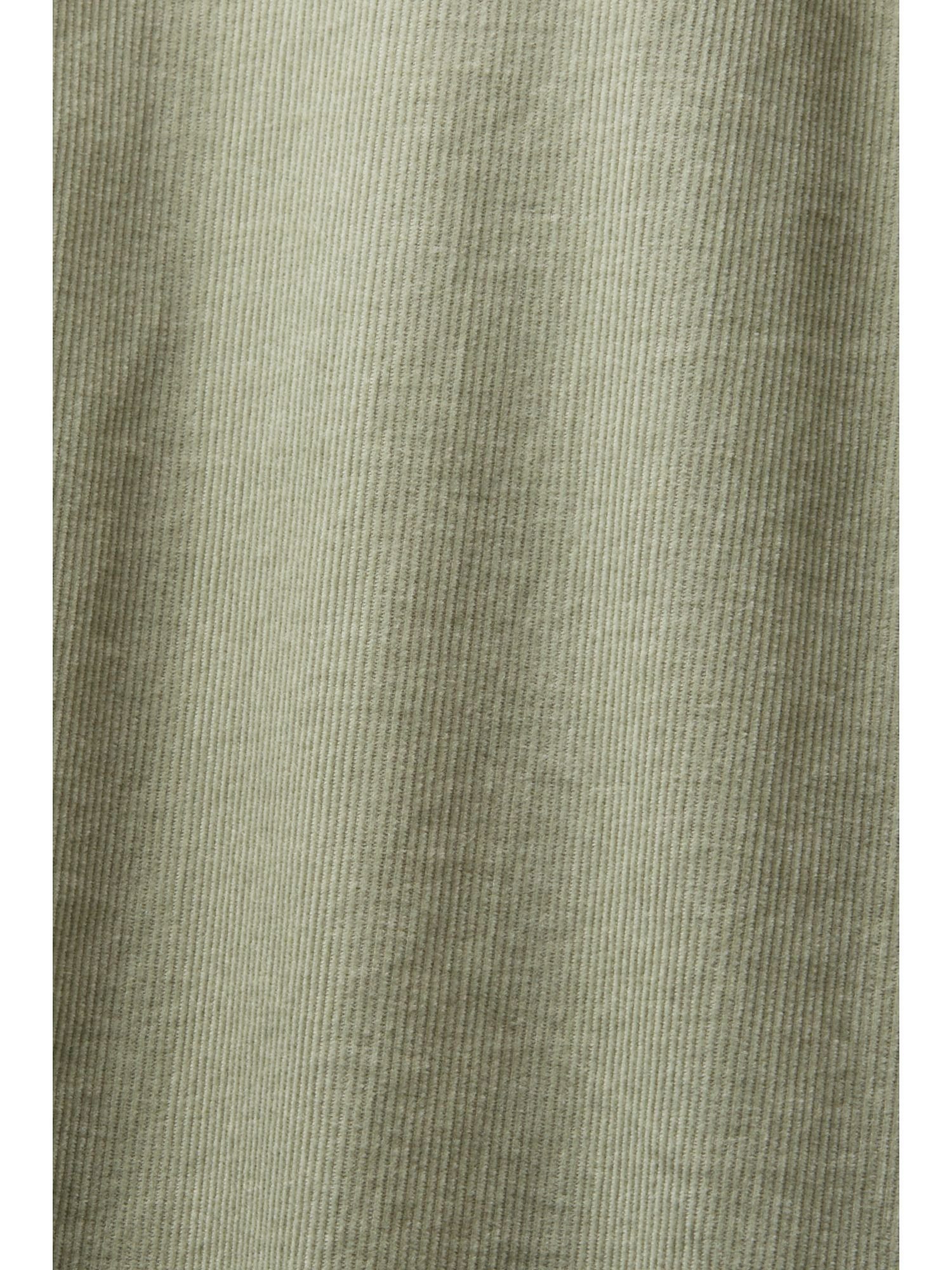 Esprit Cord, GREEN 100% Hemd DUSTY Baumwolle Langarmhemd aus