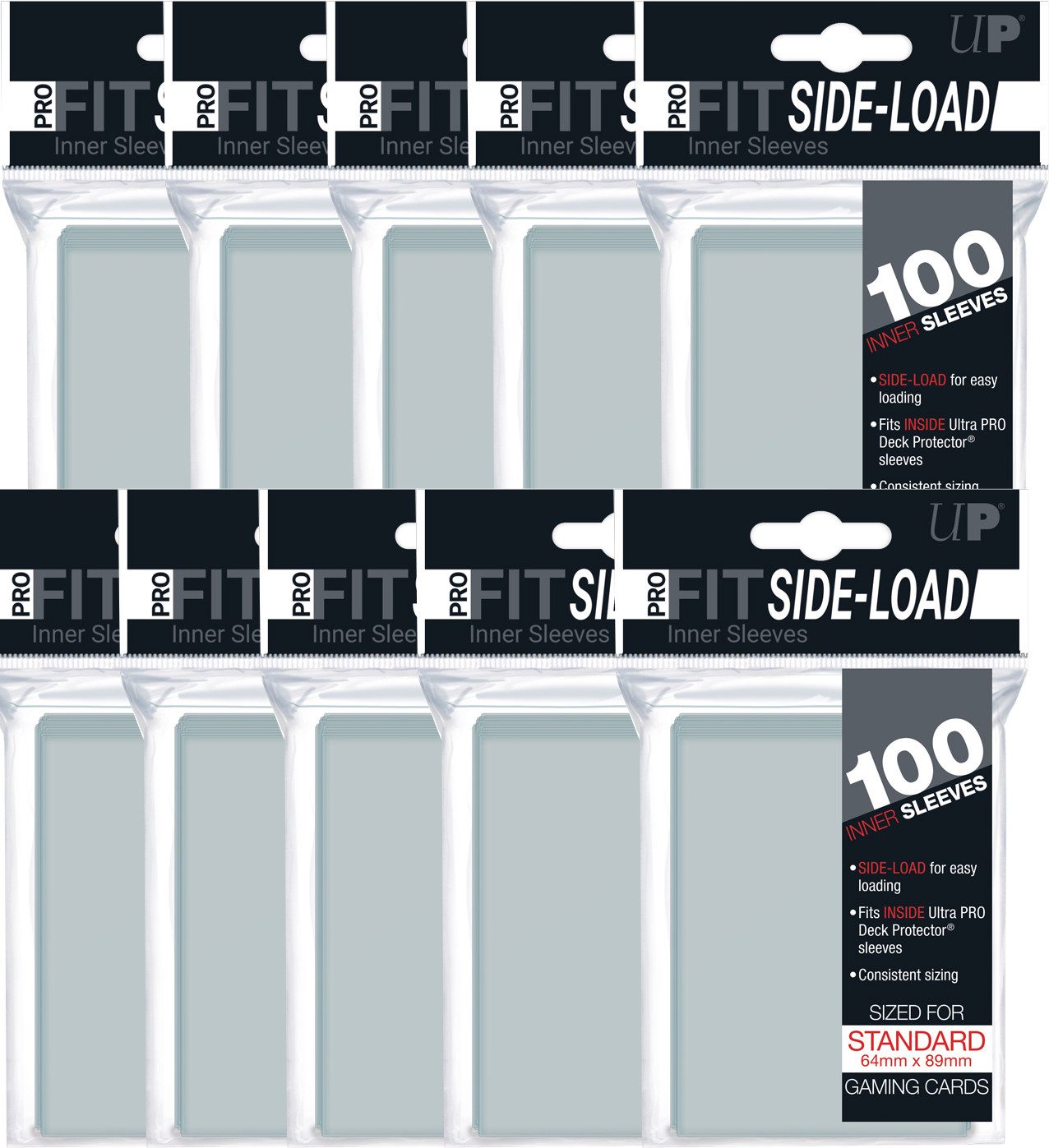 Sammelkarte 1000 Ultra Pro Standard Pro-Fit Sleeves SIDE-LOAD Sleeves (64 x 89mm)