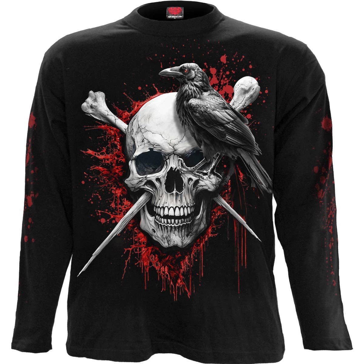 Spiral Print-Shirt Spiral Longsleeve Langarmshirt "Dead Raven" Herren Gothi günstig online kaufen