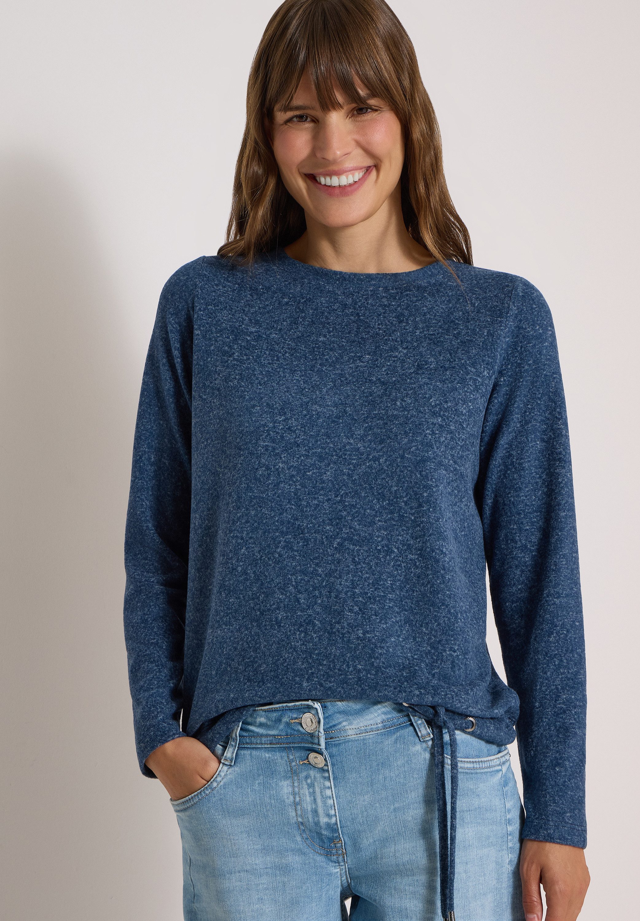 CECIL Langarmshirt aus softem Materialmix