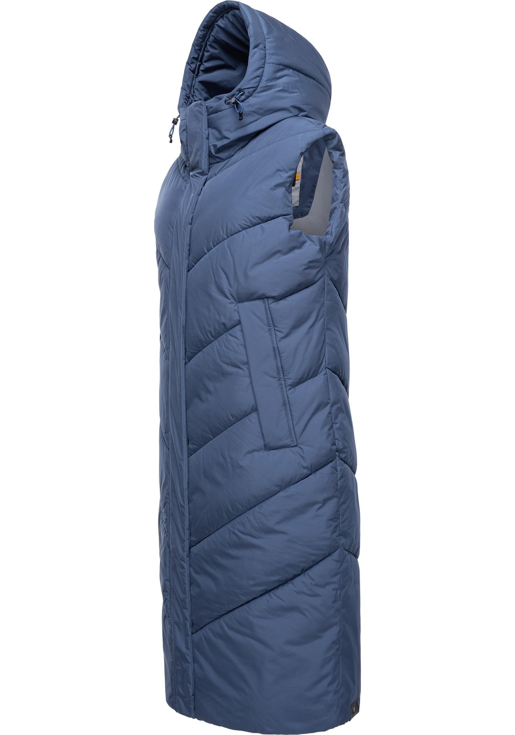 Ragwear Steppweste Suminka Vest Wasserdichte, lange Damen Winterweste