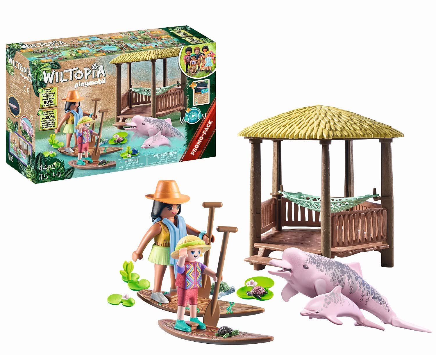 Playmobil® Spielwelt Wiltopia Paddeltour mit den Flussdelfinen 71143, (44-tlg), PLAYMOBIL Wiltopia Spielset