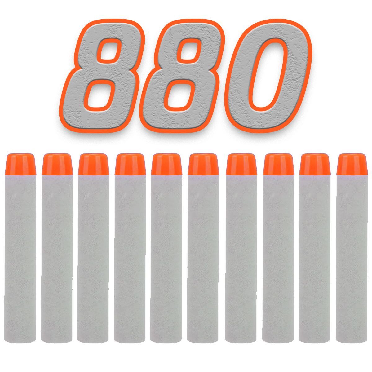 König Design Dartpfeil 880 Soft Nachfüll Foam Darts Pfeile Elite Clip für NERF N-Strike, Ersatzpfeile Munition Foam Darts kompatibel mit Nerf Hasbro Fortnite