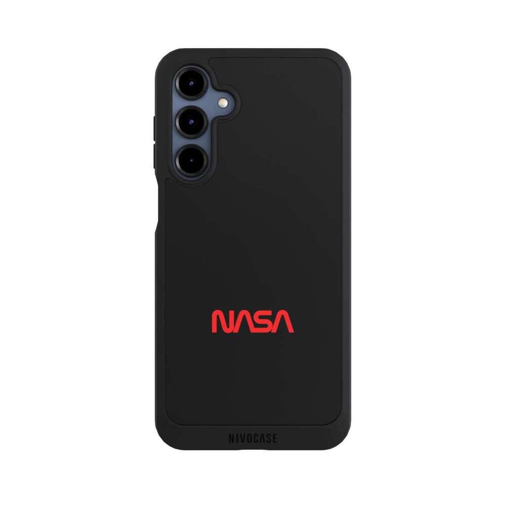 NIVOCASE Handyhülle Logo Nasa Weltall Nasa, Samsung Galaxy A16 5G Handyhülle Hülle NIVOpure Case Schwarz