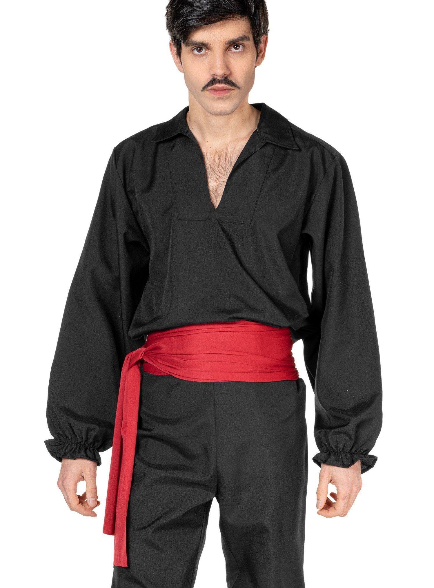 Maskworld Kostüm Zorro - Schärpe, Originalgetreue, rote Bauchbinde für den edlen Rächer