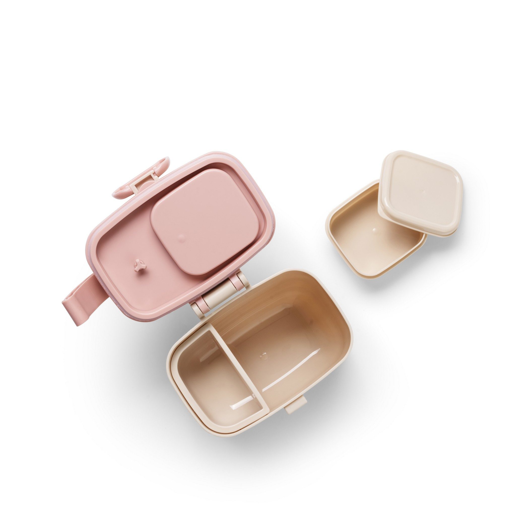 Elodie Lunchbox Elodie Details - Lunchbox Brotdose - Rosy Bow - 14x13,5x8,5 cm, Kunststoff, (Gabel im Deckel, Drei Behälter) – Bild 3 von 5