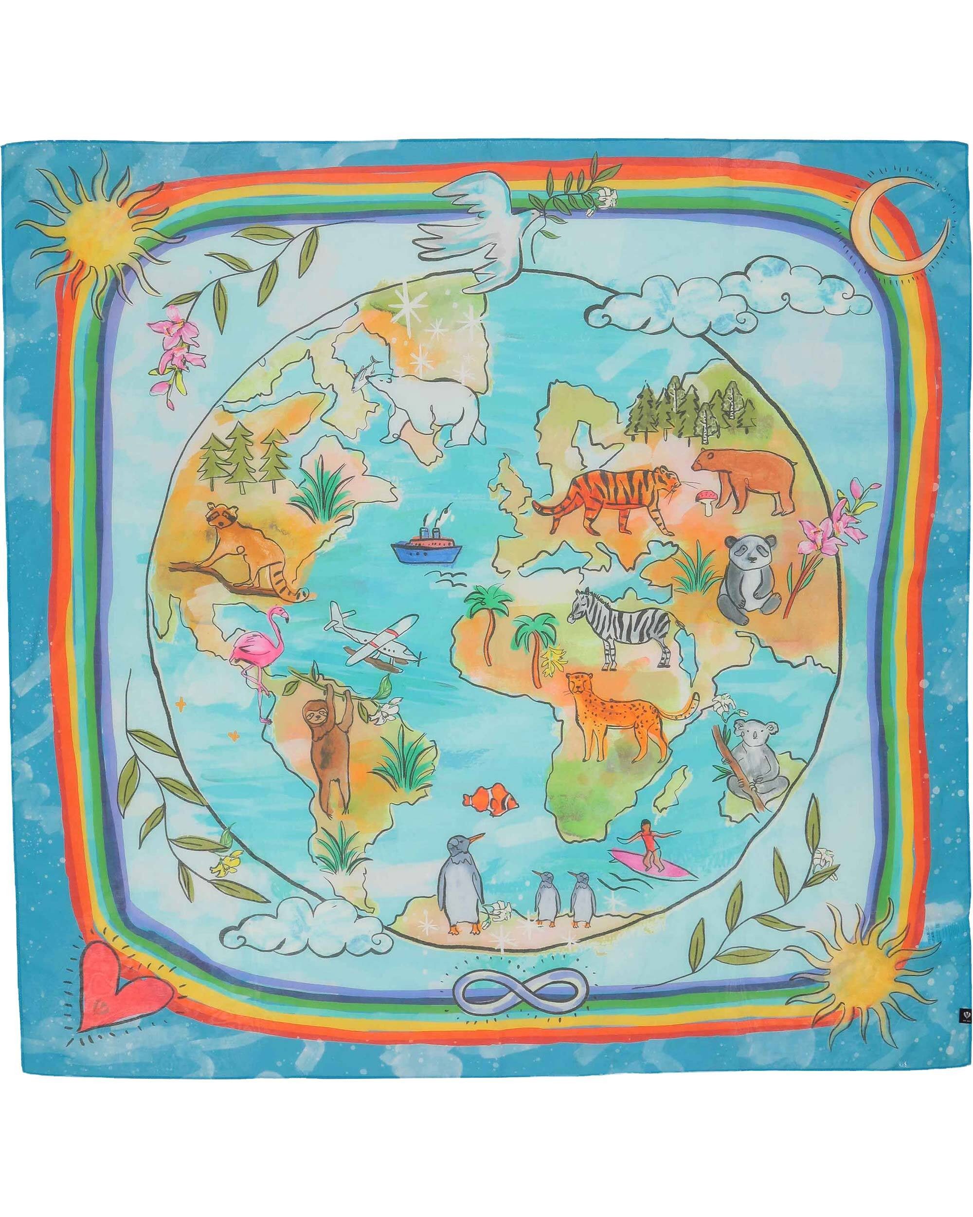 Fraas Modetuch Tuch "Tiere aus aller Welt" in Seidenmischung, (keine)