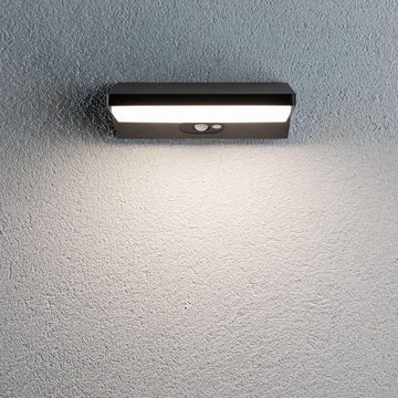 Paulmann LED Außen-Wandleuchte LED Wandleuchte in Dunkelgrau 7,4W 400lm IP44 mit Bewegungsmelder, keine Angabe, Leuchtmittel enthalten: Ja, fest verbaut, LED, warmweiss, Aussenlampe, Aussenwandleuchte, Outdoor-Leuchte