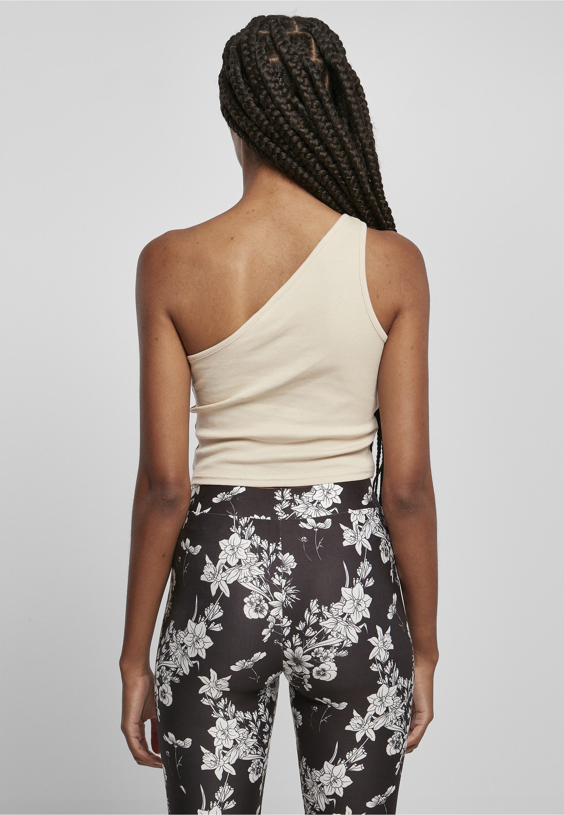 URBAN CLASSICS Tanktop Urban Classics Damen Ladies Cropped Asymmetric Top (1-tlg) – Bild 5 von 5
