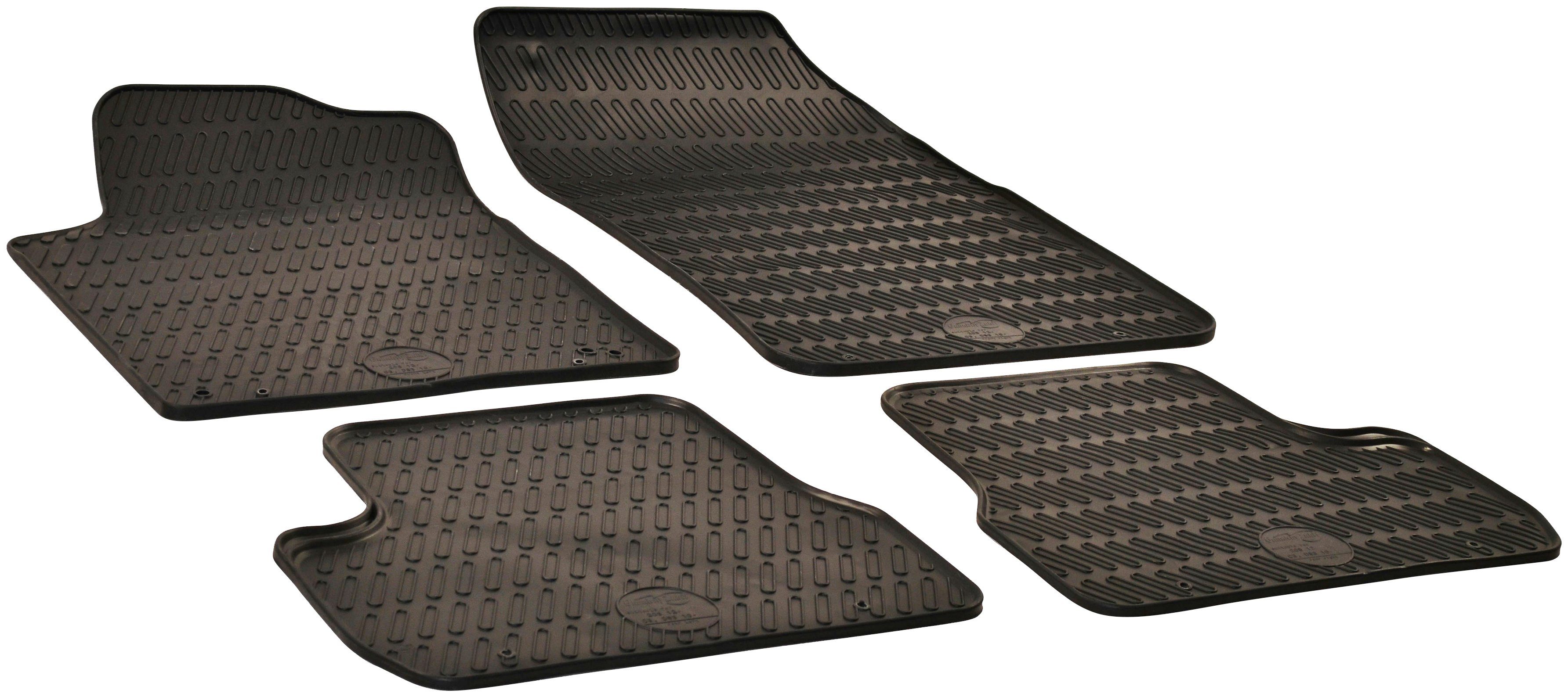 WALSER Passform-Fußmatten Standard (4 St), für Citroen C3 II, Citroen DS3, Peugeot 208 I, Peugeot 2008 I | Automatten