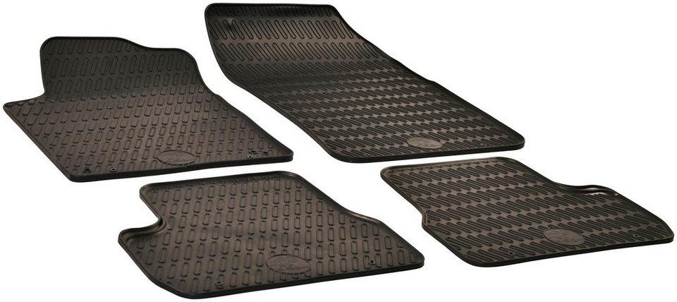 WALSER Passform-Fußmatten Standard (4 St), für Citroen C3 II, Citroen DS3,  Peugeot 208 I, Peugeot 2008 I