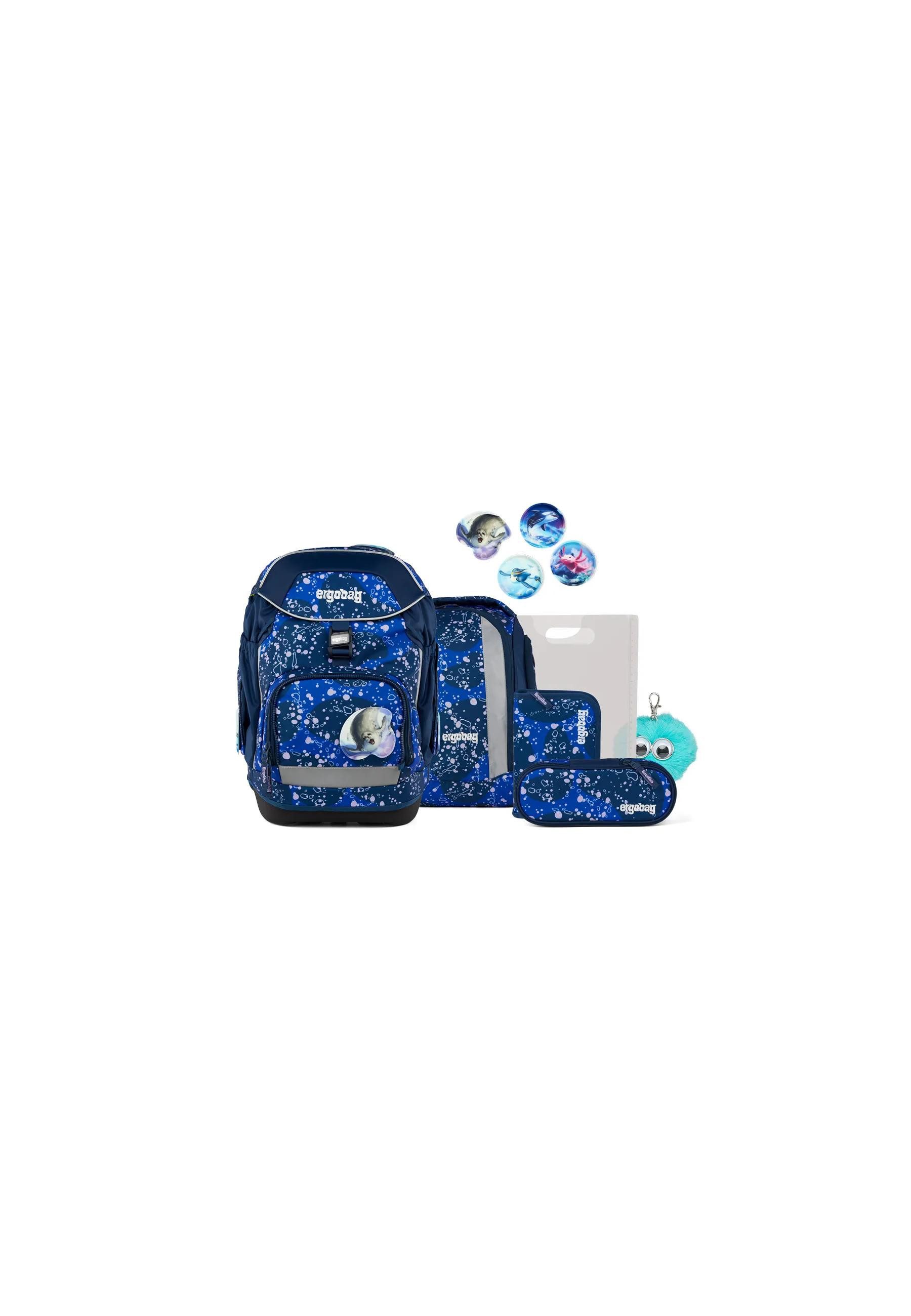 ergobag Schulranzen pack Set Bundle (7-tlg., 7-teiliges Set), größenverstellbares Rückensystem