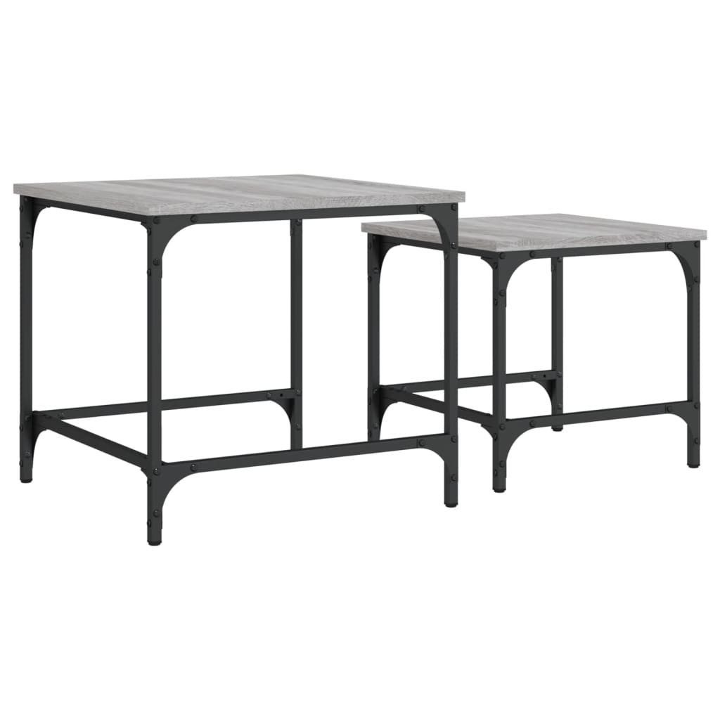 vidaXL Couchtisch Satztische 2 Stk. Grau günstig online kaufen