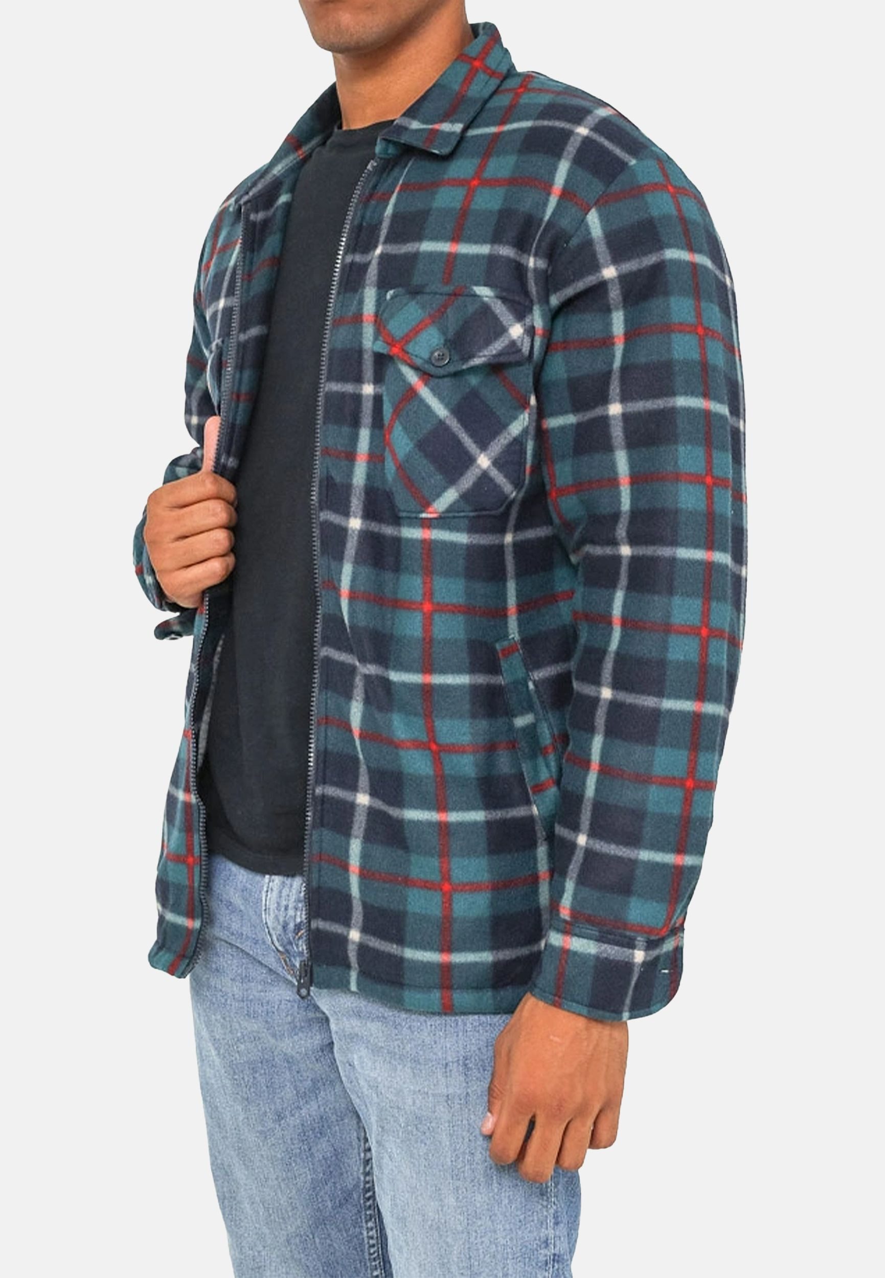 Egomaxx Blouson Fleece Holzfäller Kariert Gefüttert günstig online kaufen