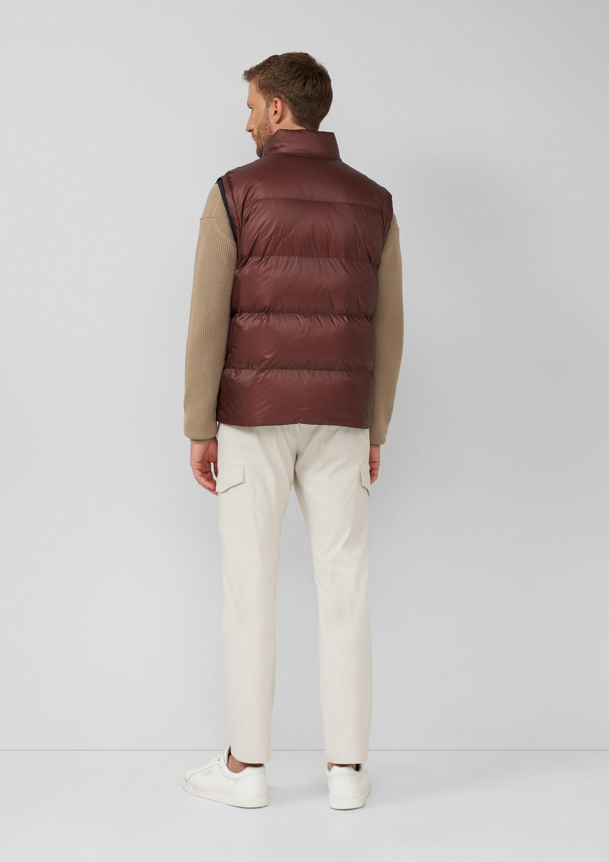 s.Oliver Outdoorjacke Outdoor-Weste Edle Steppweste mit recycelter Daune