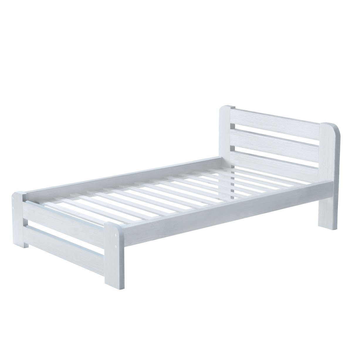 Furnify Holzbett Holzbett futtonbett bettgestell bett Weiß 80x200 Ohne Matratze