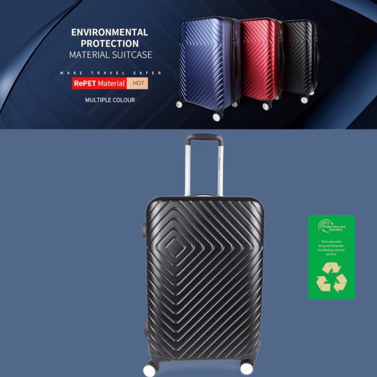 NEWCOM Hartschalen-Trolley Hartschalenkoffer aus recyceltem Material, Super günstig online kaufen