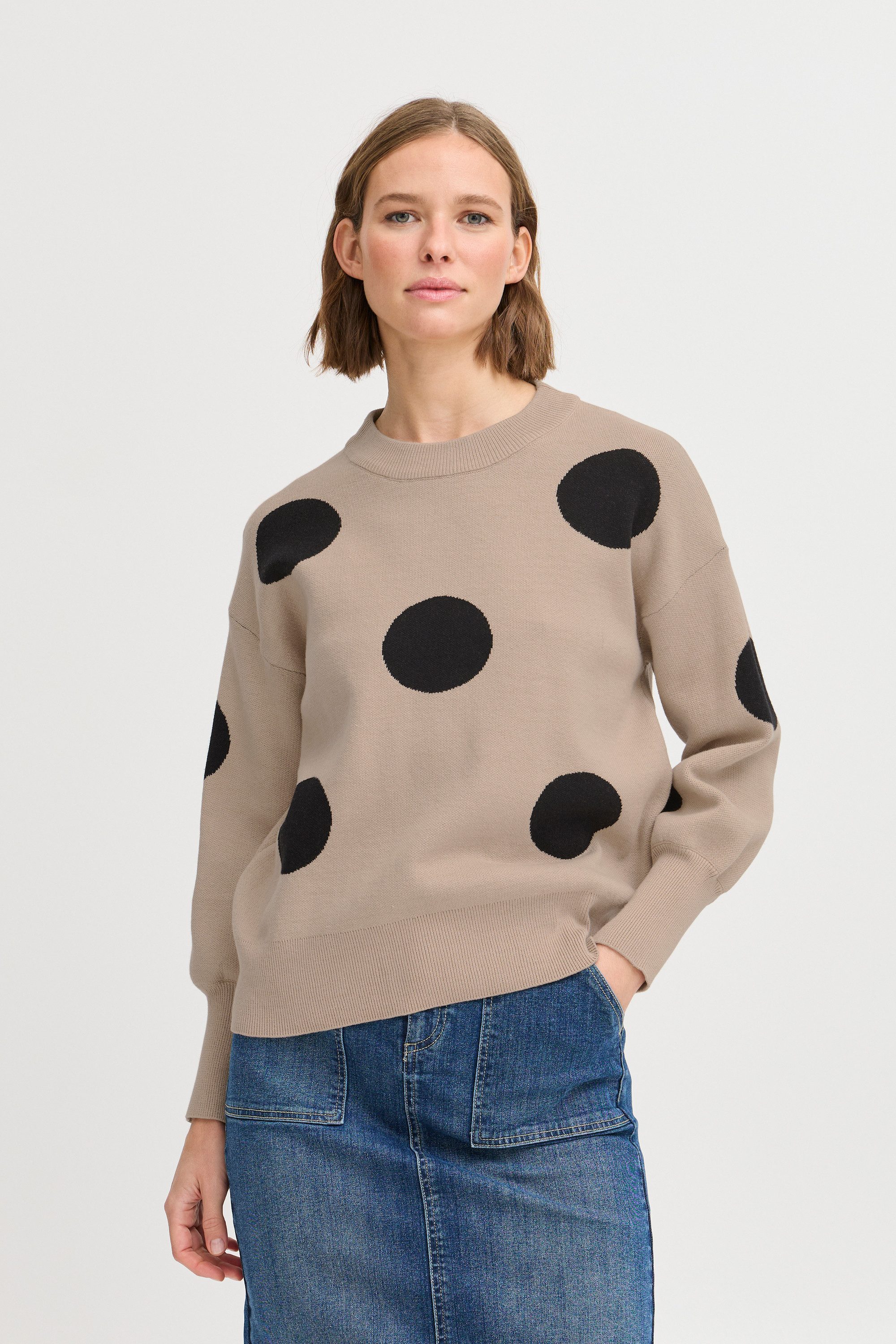 b.young Strickpullover BYOMME DOT JUMPER - KNIT