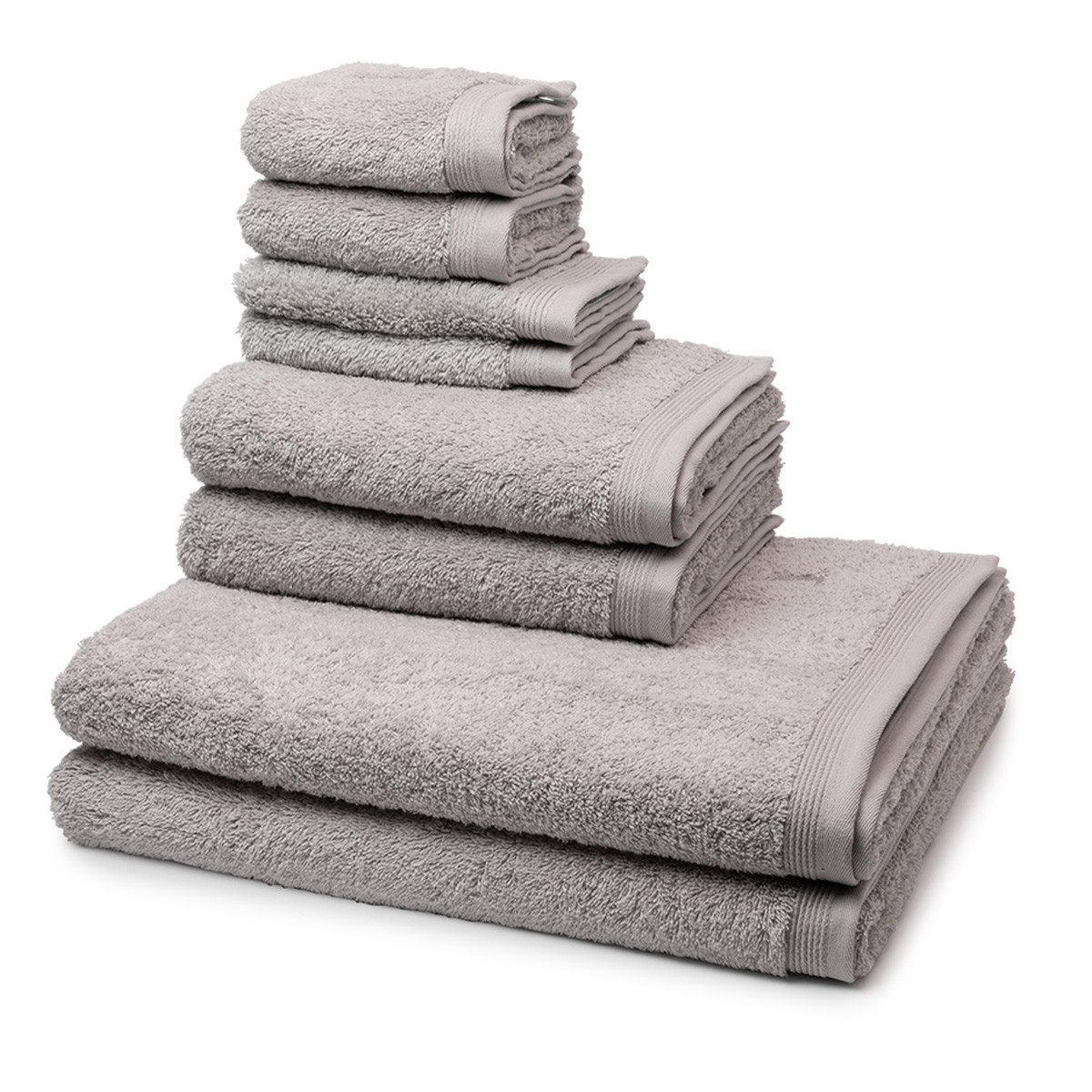 Möve Handtuch Set Superwuschel, Walkfrottee (Spar-Set, 8-St), 2 X Seif- 2 X Gäste- 2 X Dusch- 2 X Handtuch im Set - Baumwolle