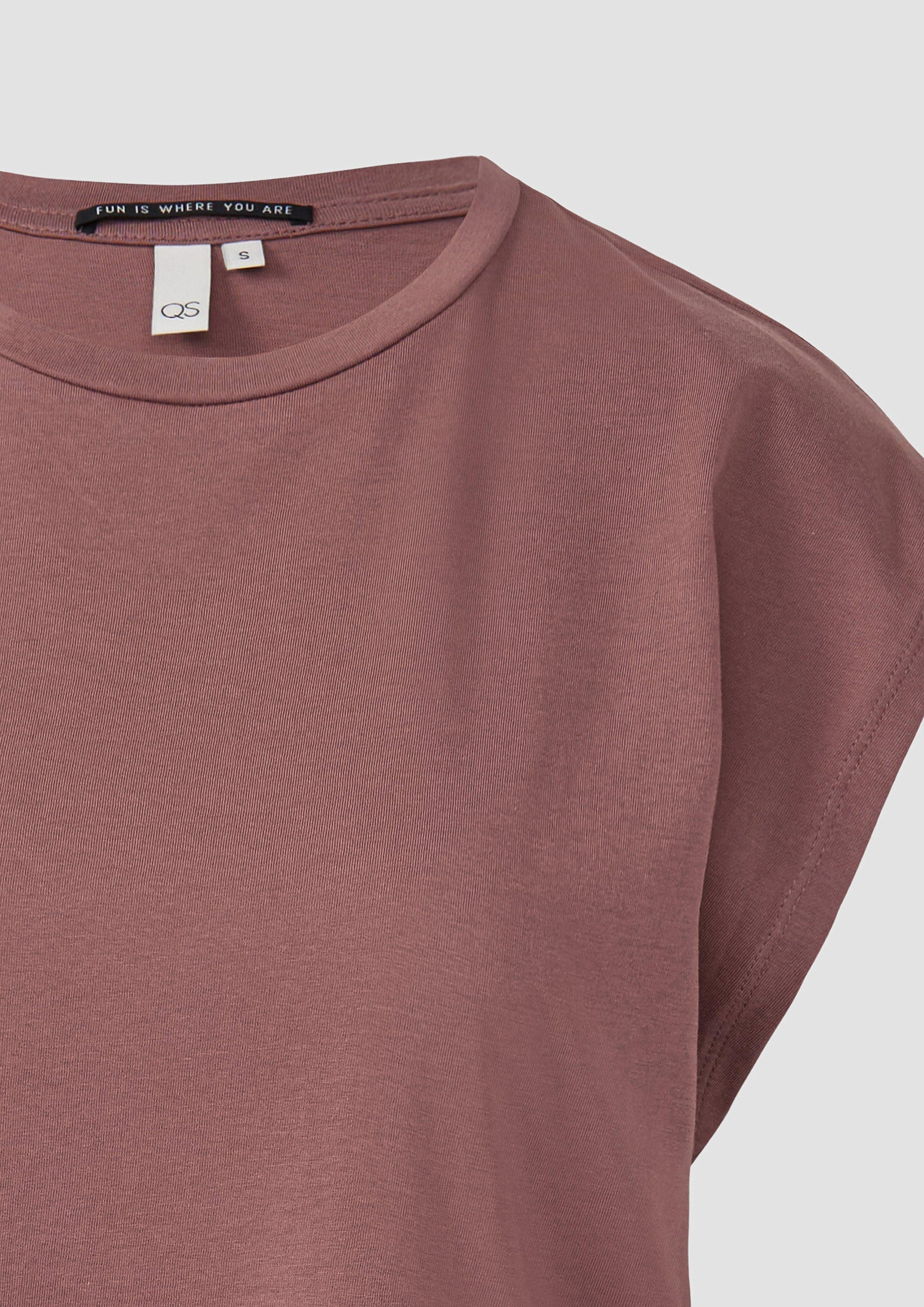 Kurzarmshirt T-Shirt mit leicht überschnittenen Schultern