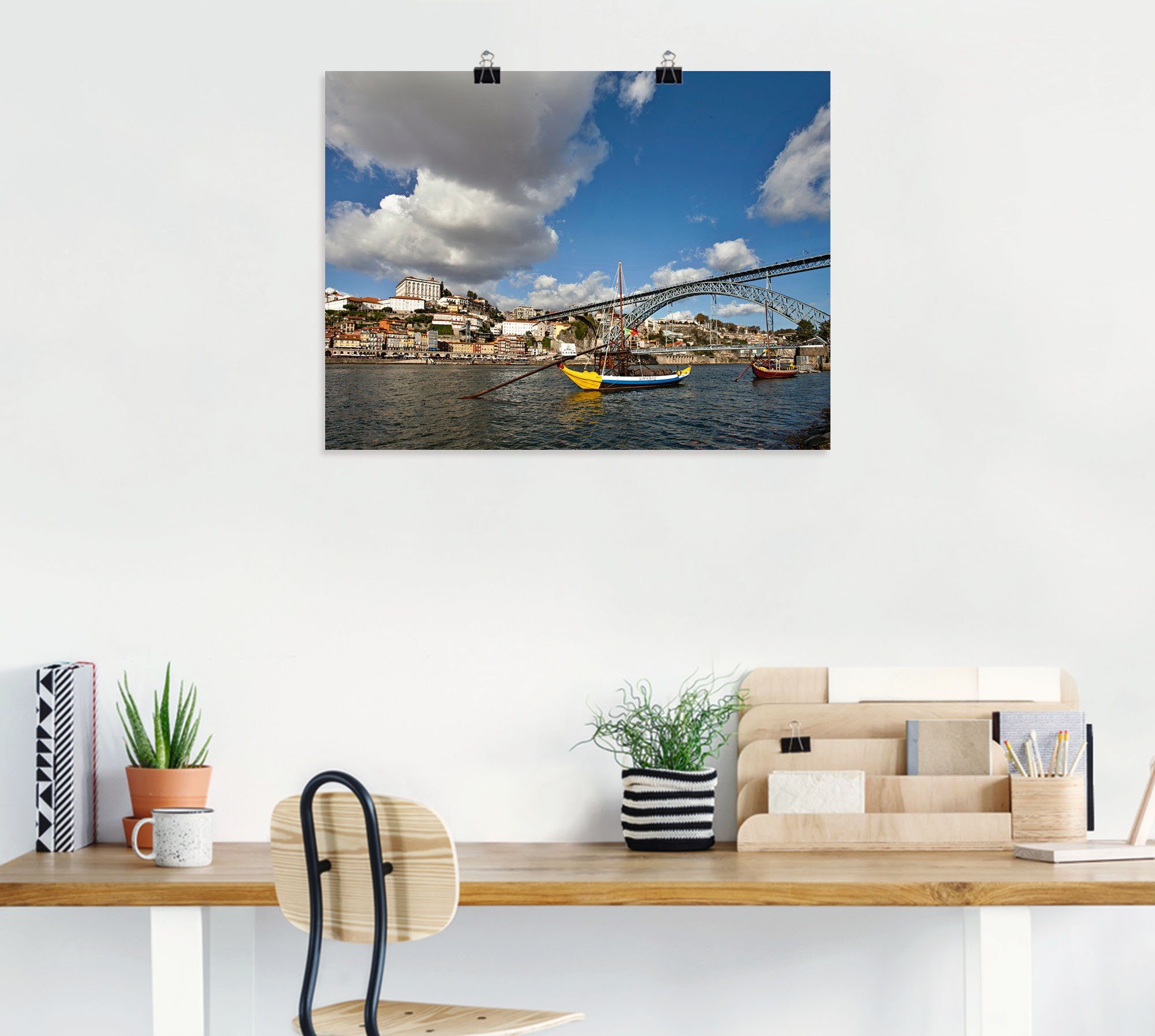- Alubild, Wandbild Porto Artland Panorama versch. St), Größen Leinwandbild, Wandaufkleber in mit von Bilder oder Poster Europa Portugal, (1 als Douro