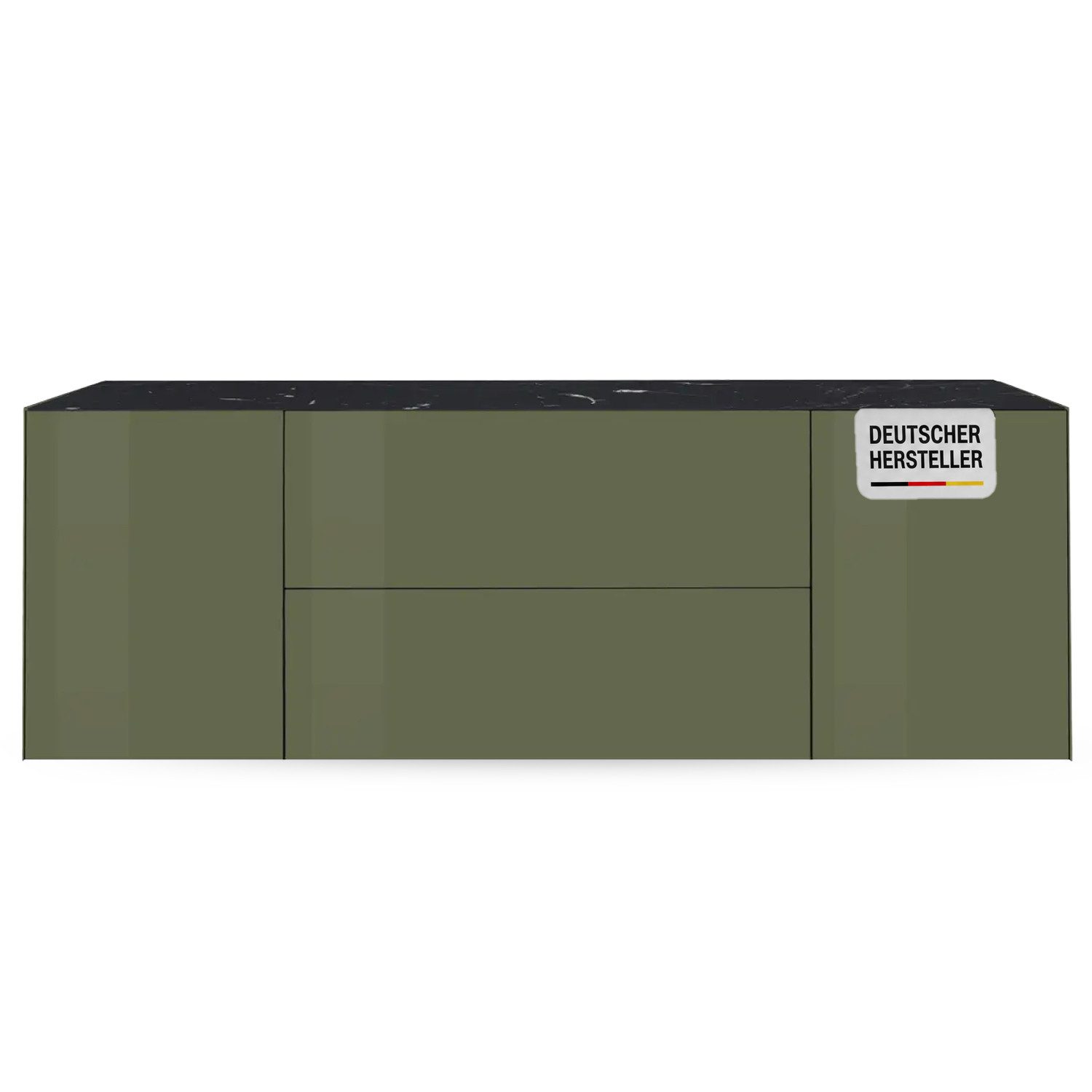 Storado Lowboard Colors 181×63×42cm, Lowboard mit Tür und Klappe, Farbe wählbar, Glasfronten und Push-to-open für eine moderne, grifflose Optik