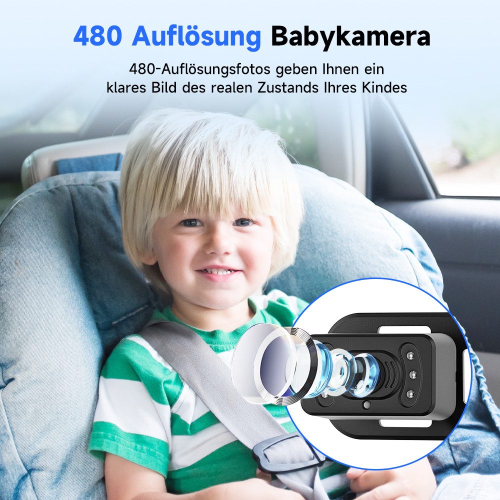 Hikity Baby Monitor 4.3' / 6.86' Car Backseat Monitor, Baby Monitor, IPS Screen, Night Vision