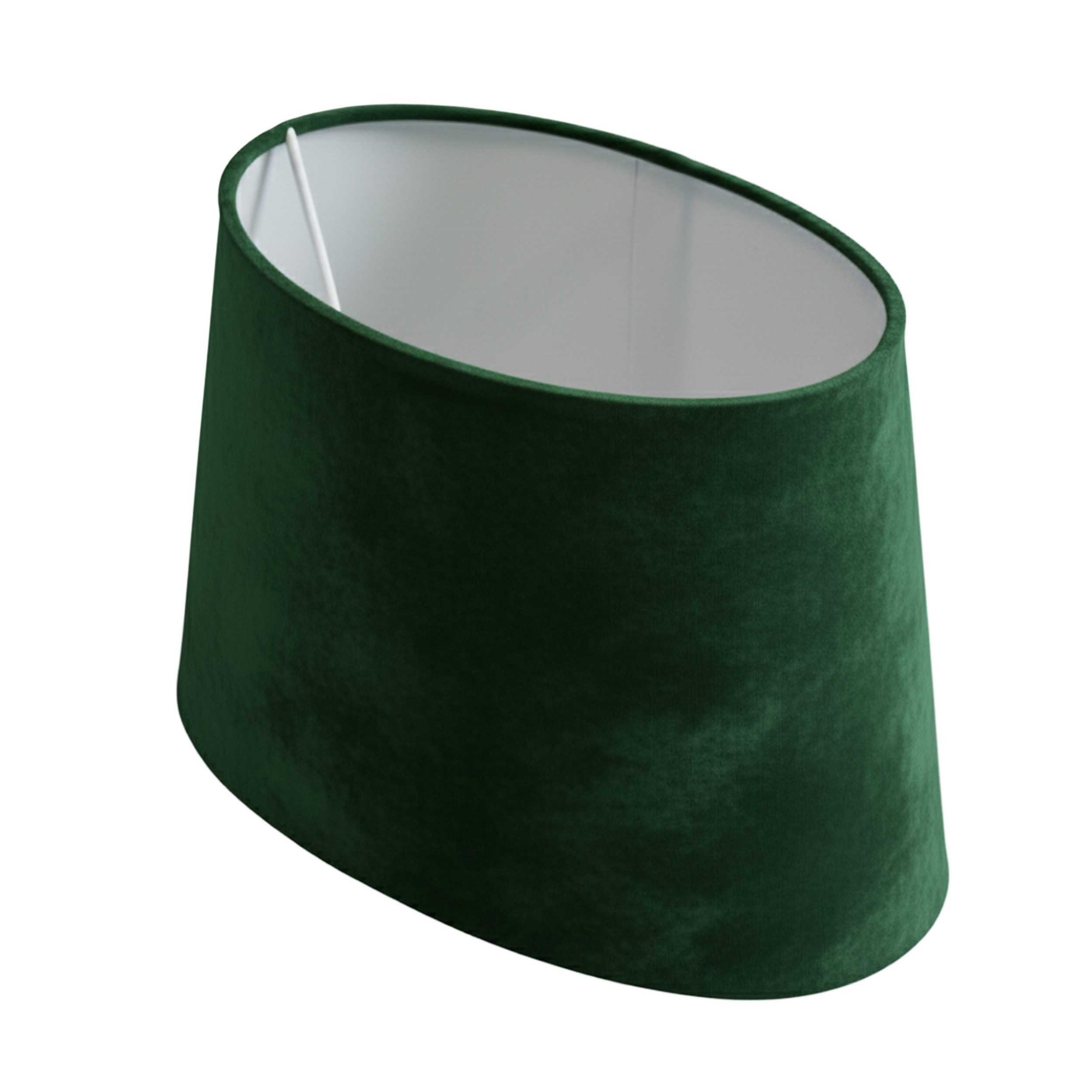 B&S Lampenschirm Lampenschirm oval Velvet grün B:23x14/T:19x11,5/H:15cm, Ji günstig online kaufen