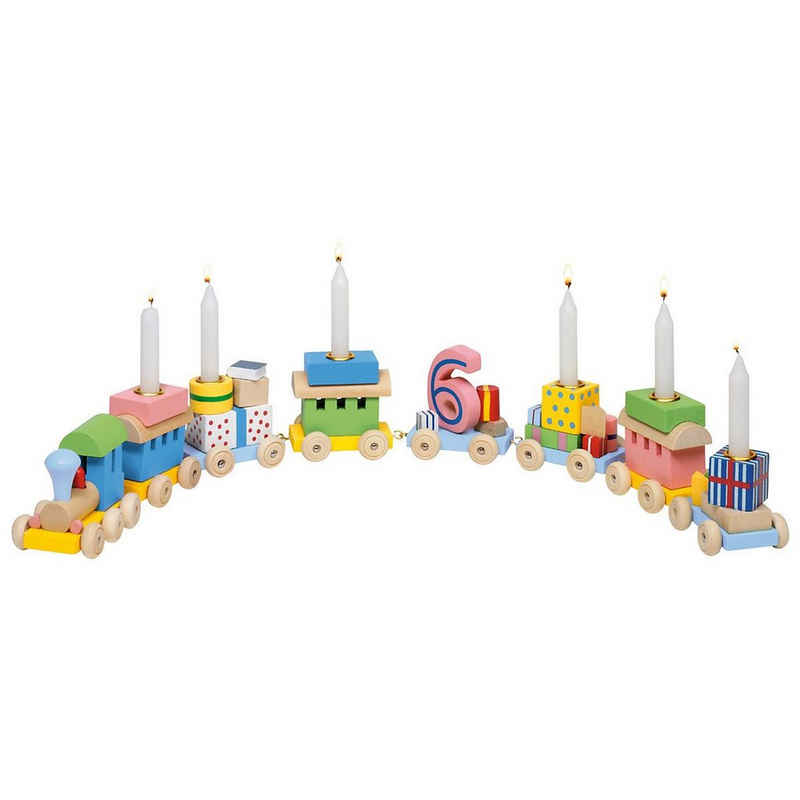 goki Kerzenständer »Geburtstagszug, Lok mit 7 Anhängern«
