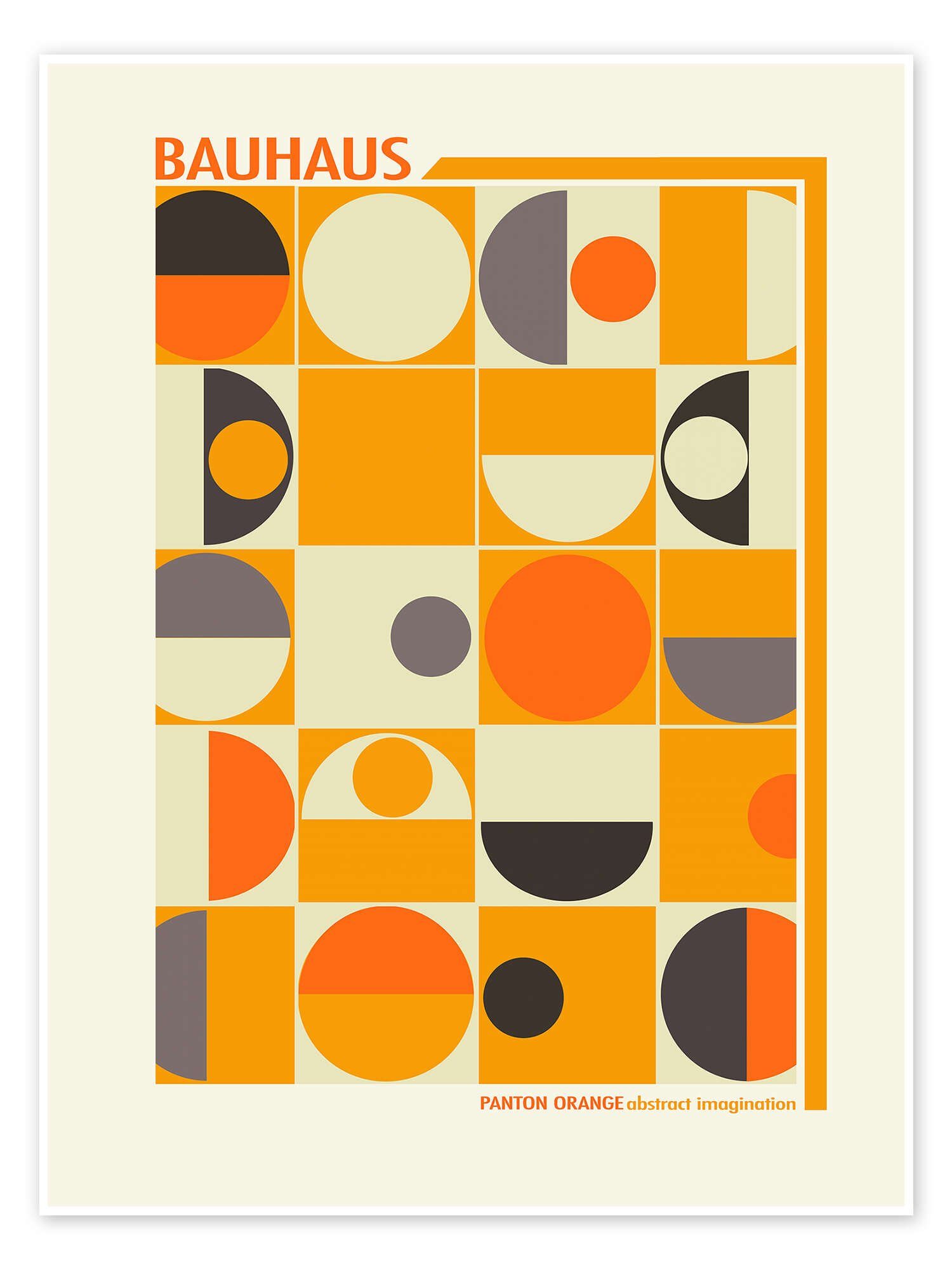 Posterlounge Wandbild Bauhaus - Panton Orange, Mandy Reinmuth, erhältlich als Poster, Leinwandbild, Wandsticker oder Acrylglasbild