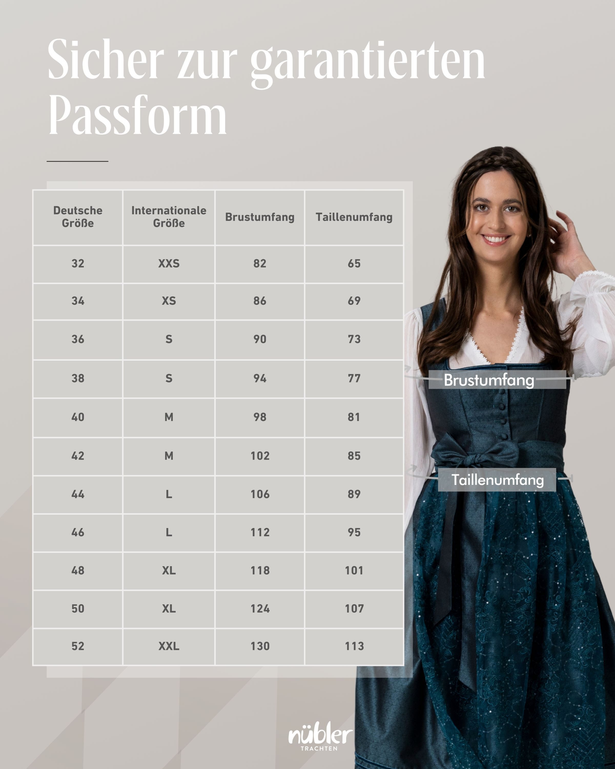 Nübler Dirndl Midi Dirndl Kerala in Ozeanblau von Nübler - Rocklänge 70 cm