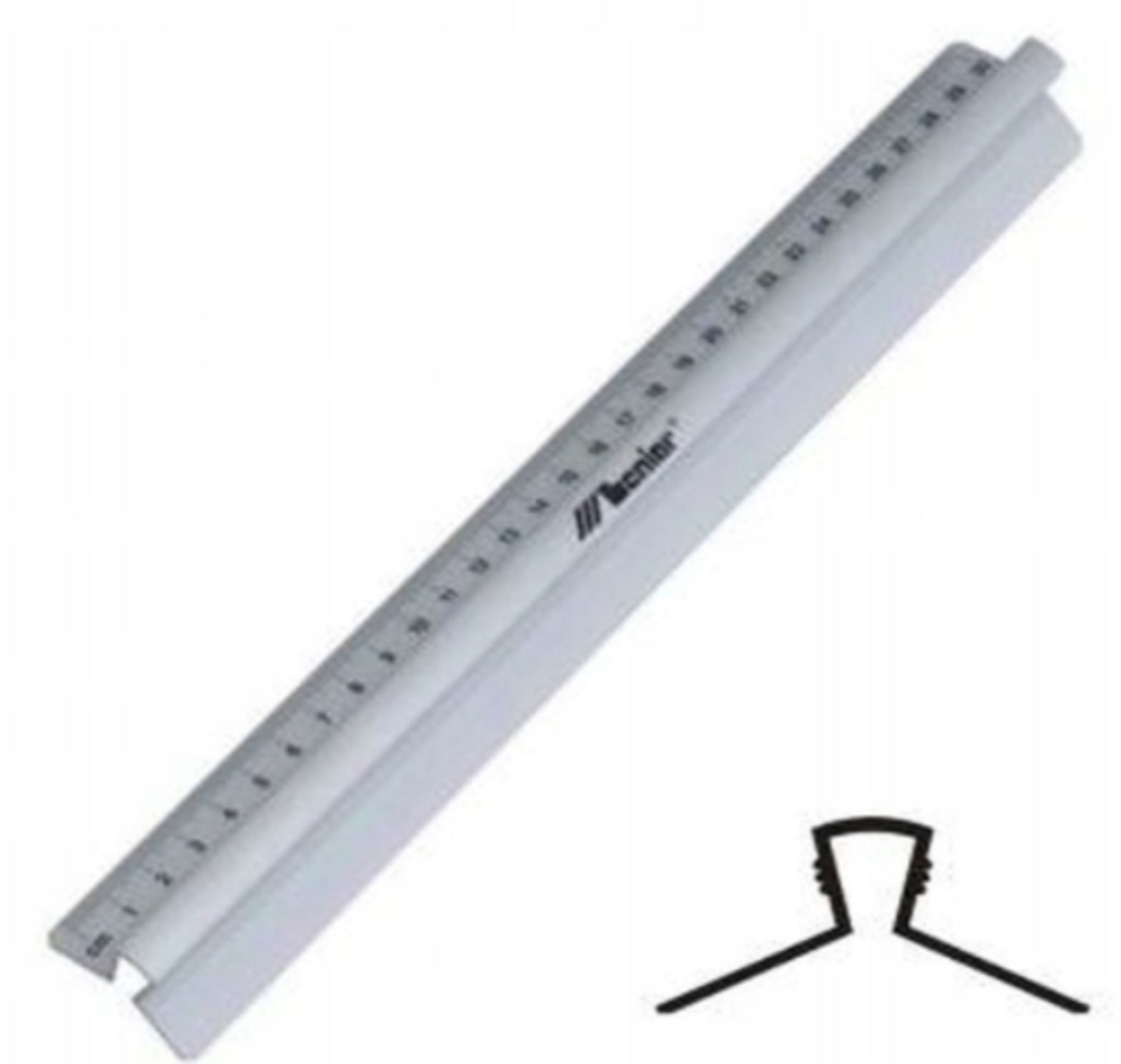 Festivalartikel Lineal 50cm Metalllineal mit Griff, ideal für präzise Arbeiten