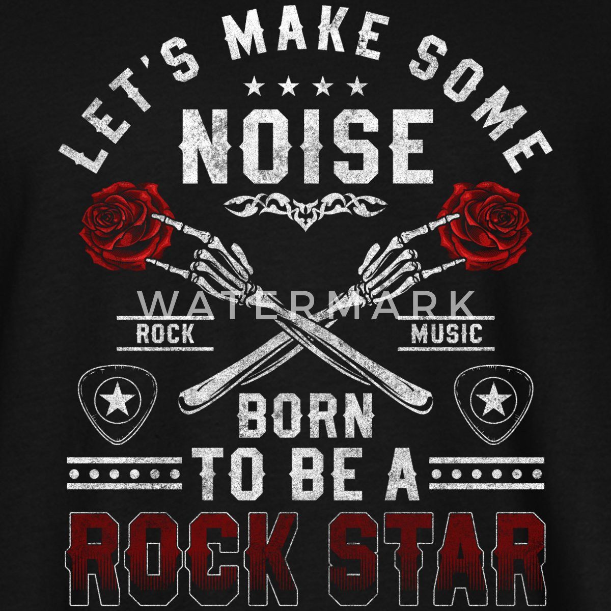 Spreadshirt T-Shirt Born To Be A Rock Star Lautes Rock Musik Motiv Oversize Unisex T-Shirt (1-tlg)