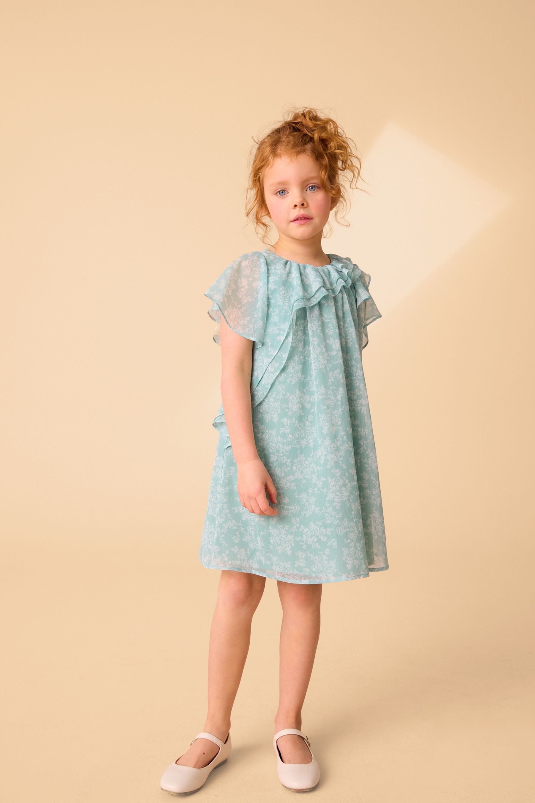LAURA ASHLEY A-Linien-Kleid Laura Ashley A-Linien-Kleid mit Rüschen (1-tlg)