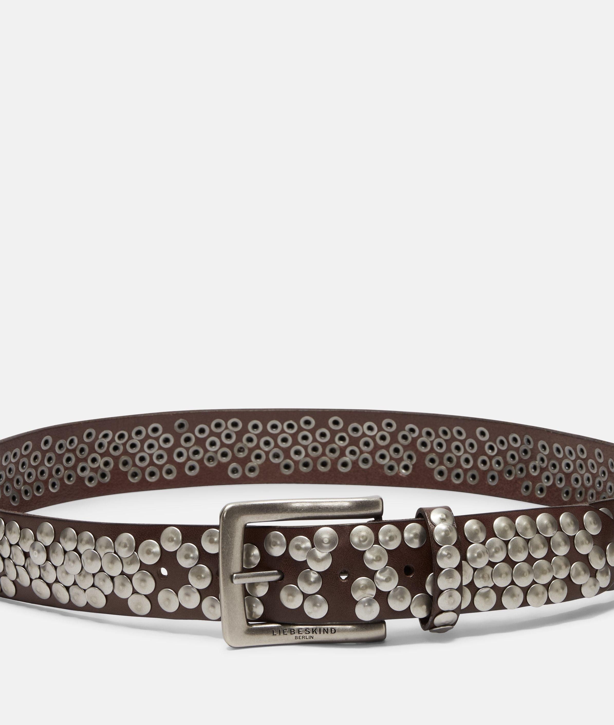 Liebeskind Berlin Ledergürtel Taillengürtel Breiter Nietengürtel aus Rindsl günstig online kaufen