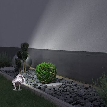 Globo Gartenstrahler, Leuchtmittel nicht inklusive, Gartenleuchte GU10 mit Erdspieß Außenstrahler Boden 2er Set