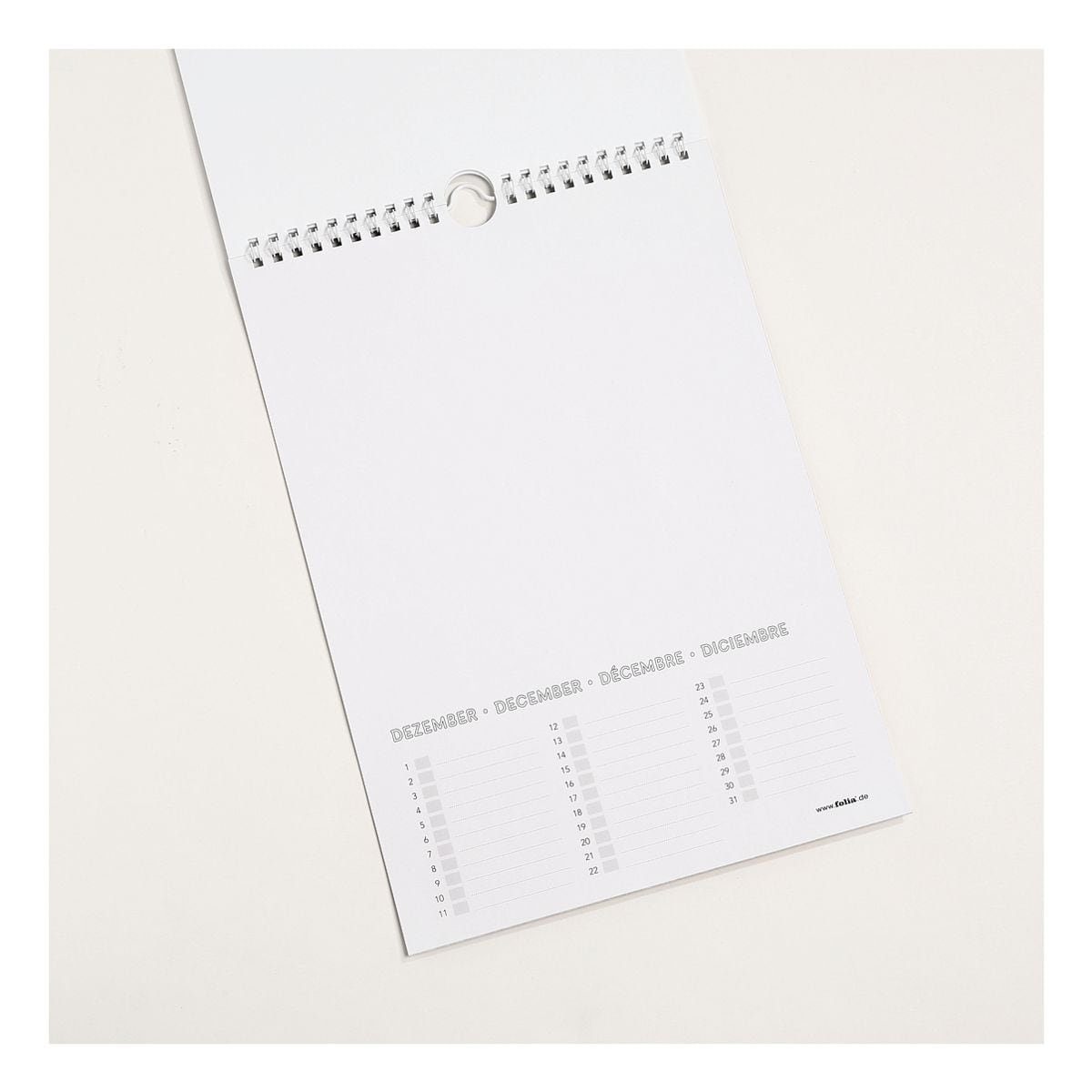 Kalendarium immerwährendem weiß Folia zum Kalender mit Selbstbasteln,