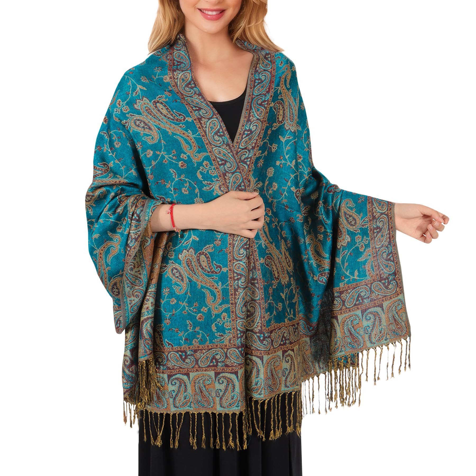 Zaewry Modeschal Damen Kaschmirimitat-Schal, Elegant Weich Schultertuch Schal, Schals und Umhänge für Abendkleider, Festivals und alle Anlässe