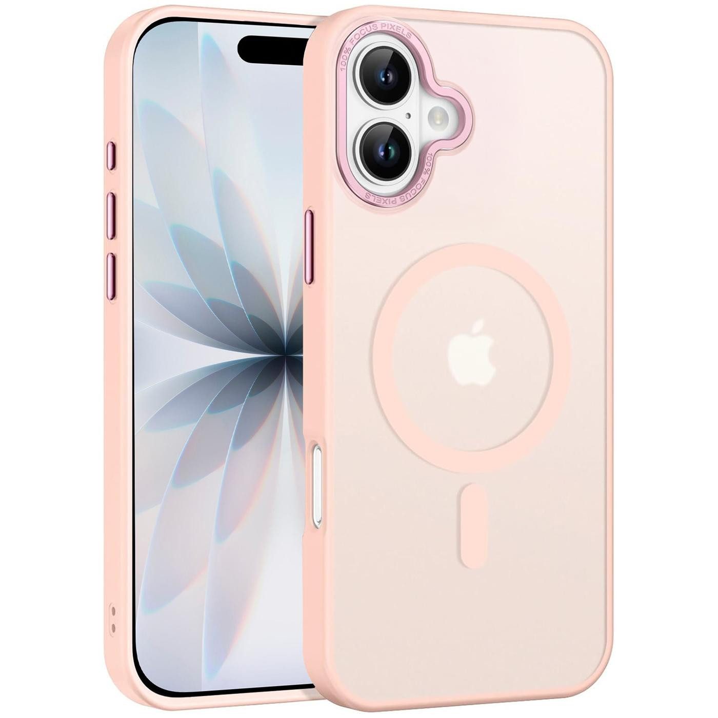 CoolGadget Handyhülle Magnet Hülle für iPhone 17 Schutzhülle mit Metall Kamerarahmen 6,3 Zoll, magnetisches Schutzcase Matt Stoßfest kompatibel mit Magsafe Zubehör