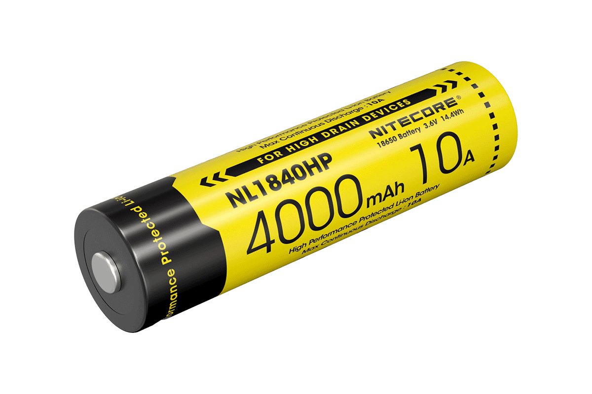 Nitecore Li-Ion Akku Typ 18650 - 4000 mAh - NL1840HP mit besonders hoher Akku (1 St)