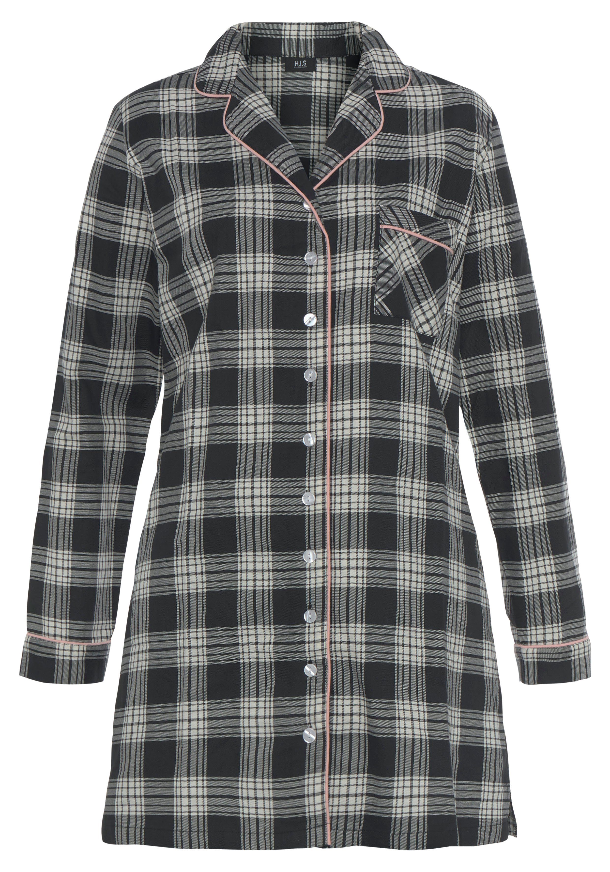 H.I.S Nachthemd aus Flanell im Karo-Design – Bild 2 von 5