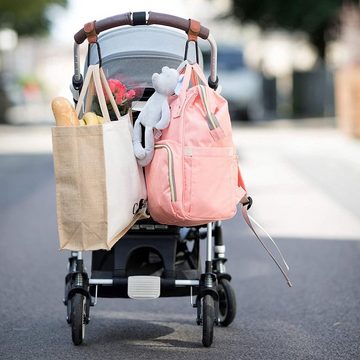 BOTC Kinderwagen-Adapter Karabiner Befestigungshaken für Wickeltasche Und Zubehör, (2-tlg), Kinderwagentaschenhaken - Kinderwagen - Haken für Taschen