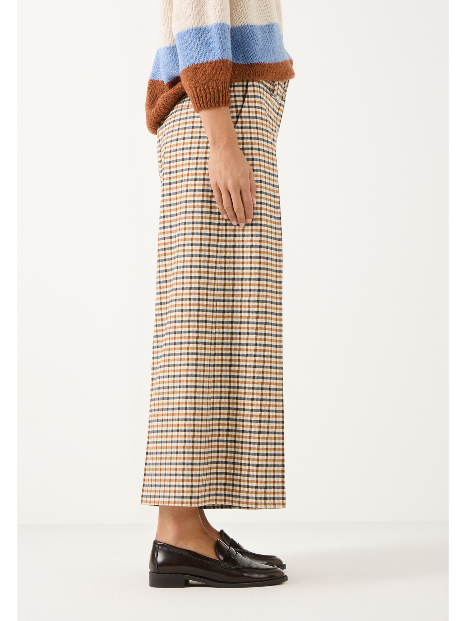 MORE&MORE Culotte stylishe, weite 7/8 Karo-Culotte