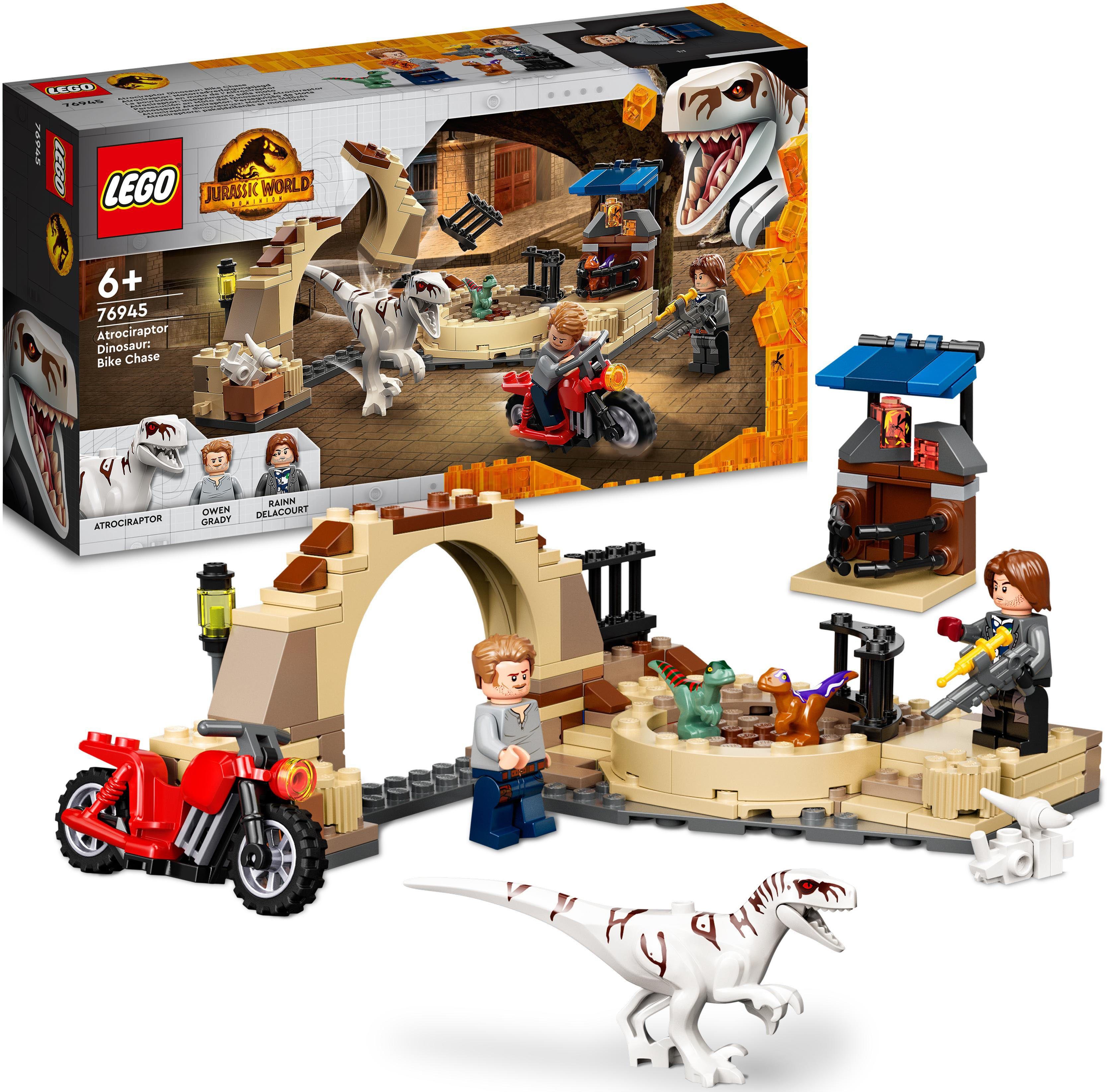 Atrociraptor: Motorradverfolgungsjagd (76945), LEGO® Jurassic World Konstruktionsspielsteine