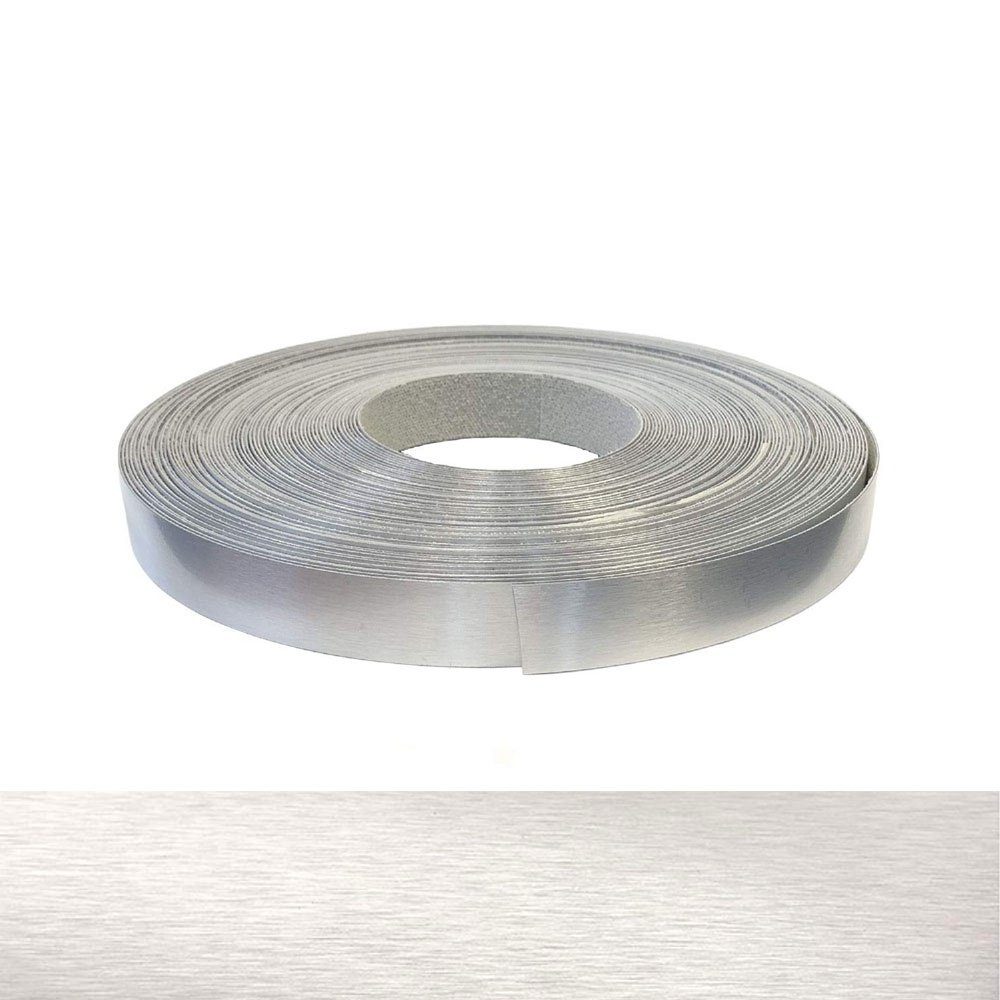 EisenRon.de Umleimer ABS Kantenumleimer 22 mm x 50 m, Aluminium Metallkante - Bügelkante | Sockelblenden