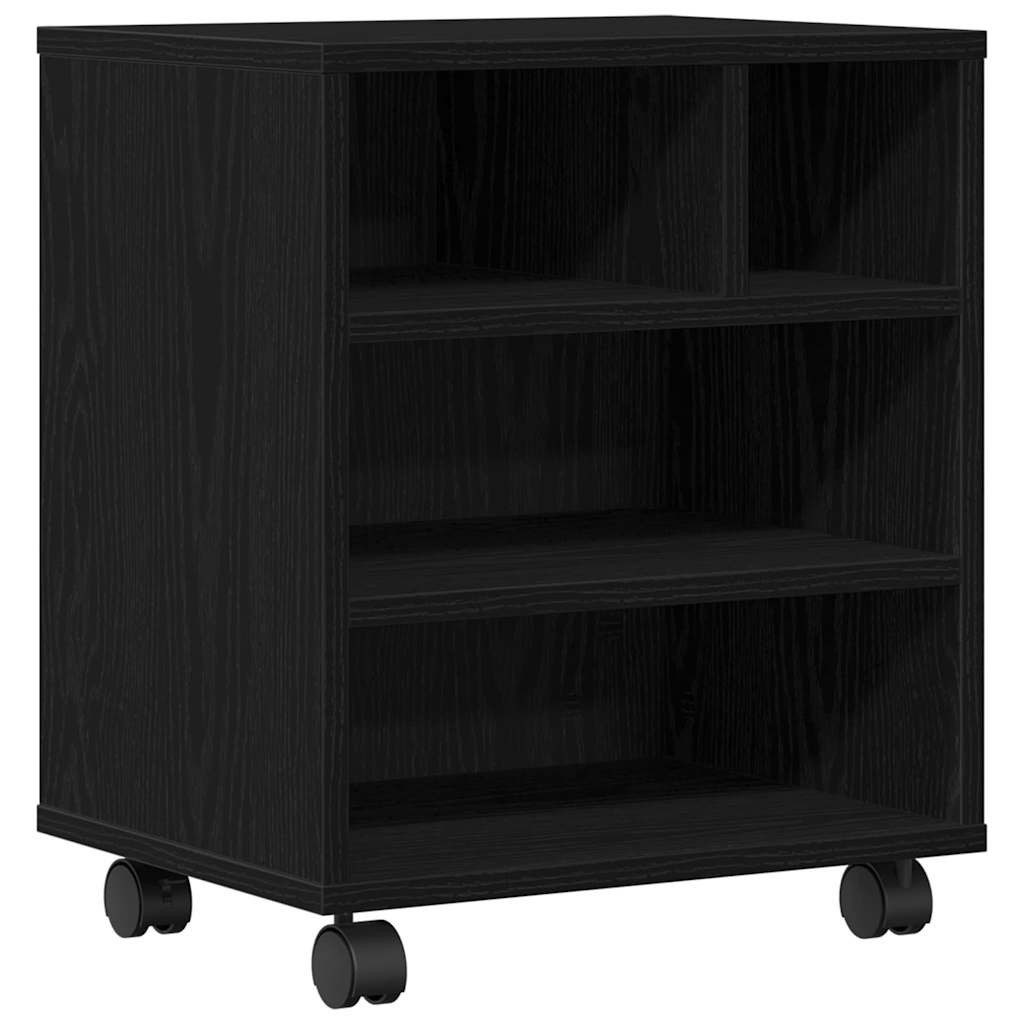 vidaXL Druckertisch Druckerständer Schwarz Eichen-Optik 41 x 32 x 48 cm (1-St)