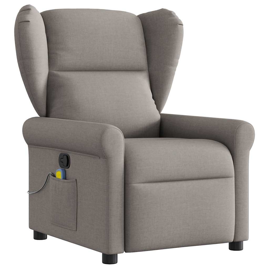 vidaXL Sessel Massagesessel Taupe Stoff (1-St) günstig online kaufen