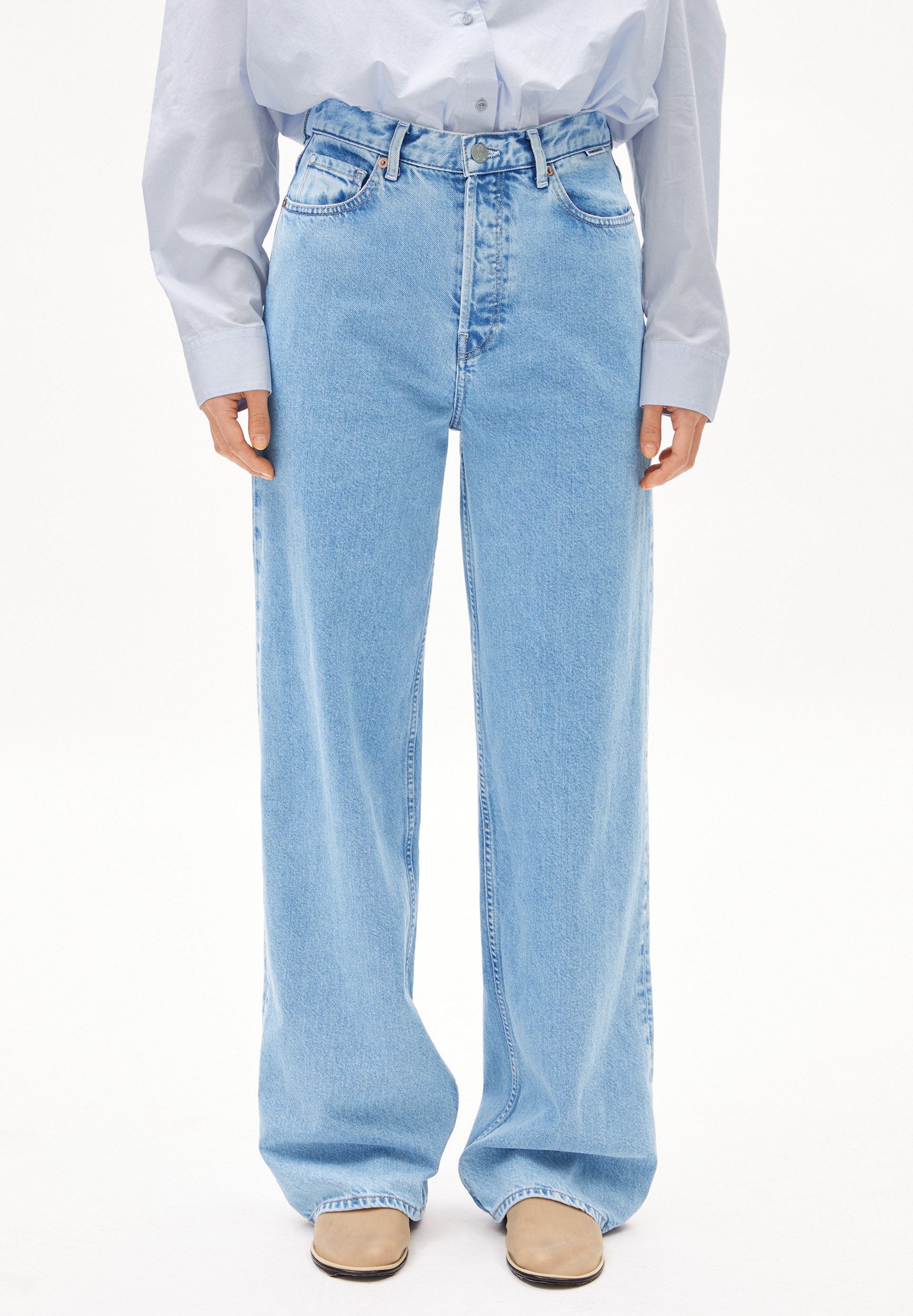 Armedangels Boyfriend-Jeans ENIJAA Wide Jeans recycelter günstig online kaufen