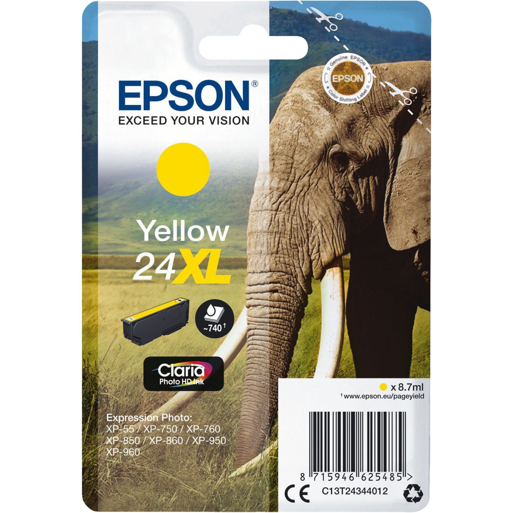Epson Epson Tinte (Claria 24XL Tintenpatrone gelb (C13T24344012)