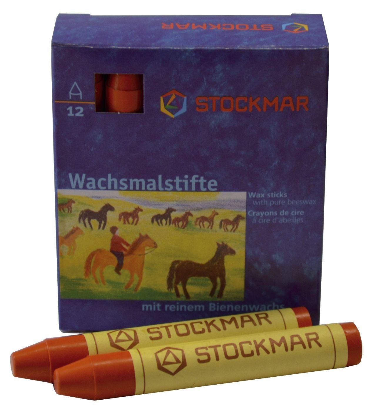 Stockmar Handgelenkstütze Wachsmalstifte - orange - 12 Stifte